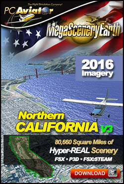 Mega Scenery Earth Version 3, California V3 (Northern) (Download version) DL-MSEV3-CANTH