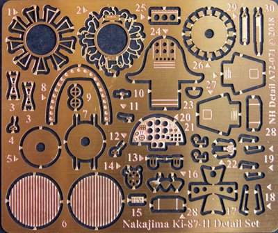 Nakajima Ki87-II Detail Set (RS Models) A72-071