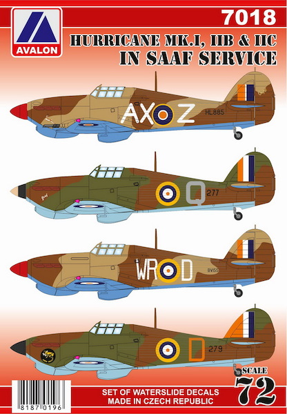 Hurricane MKI, MKIIb and MKIIC in South African AF (SAAF) Service 7018