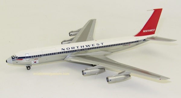 Boeing 707-351C Northwest Orient Airlines (Park Chung-Hee first visit to Australia 1968) N386US With Stand Limited 24pcs JF-707-3-004