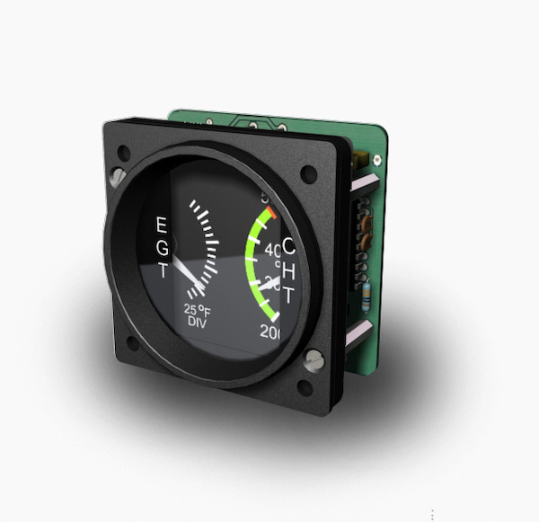 Small Oil temperature/pressure indicator (GSA-055 usb interfase required) GSA-053
