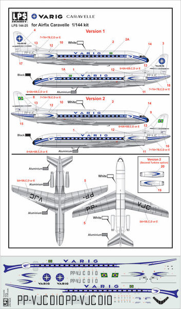 Se210 Caravelle (Varig) LPS144-25