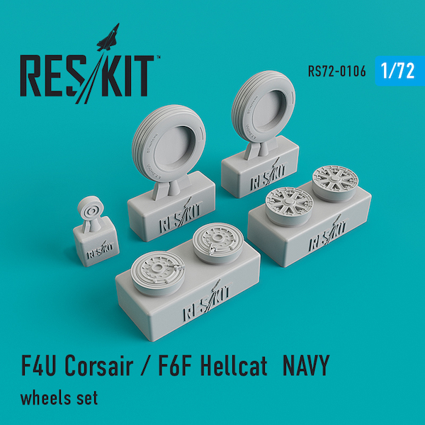 F4U Corsair / F6F Hellcat Sea based wheel set RS72-0106