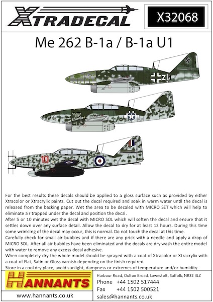Messerschmitt Me262B1a/B1a-U1 x32068
