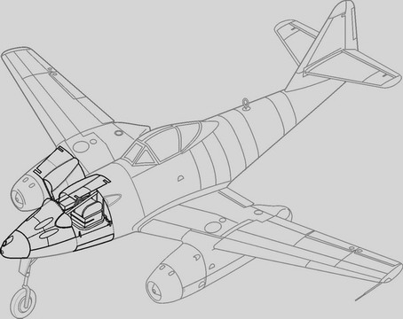 Messerschmitt Me262A-1a/U-3 Photo (Tamiya) 4112