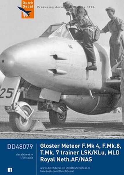 Gloster Meteor F. MK4, F.MK8, T,MK7 (KLU/ RNethAF, MLD, Navy Air service) DD48079