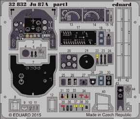 Detailset Junkers Ju87A Stuka Interior Self Adhesive (Trumpeter) E32-832