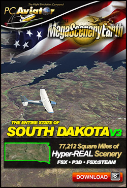 Mega Scenery Earth Version 3, South Dakota V3 (Download version) DL-MSEV3-SD