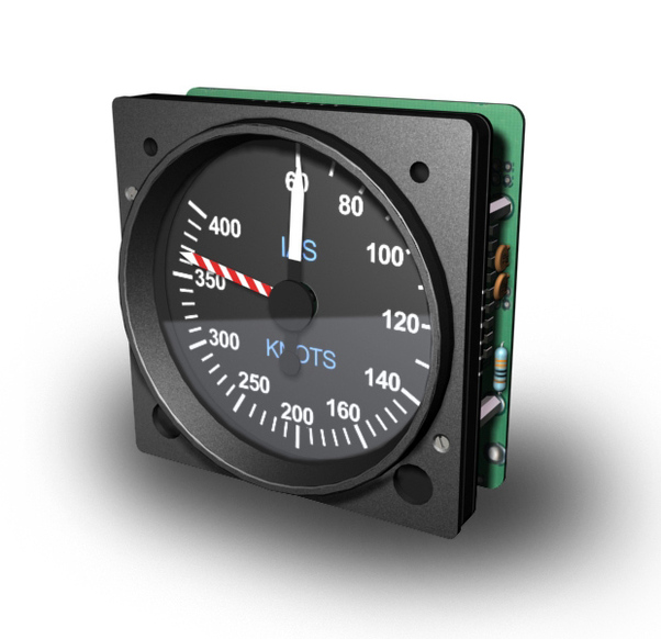 B737 Indicated Airspeed with barber pole (GSA-055 usb interfase required) GSA-013