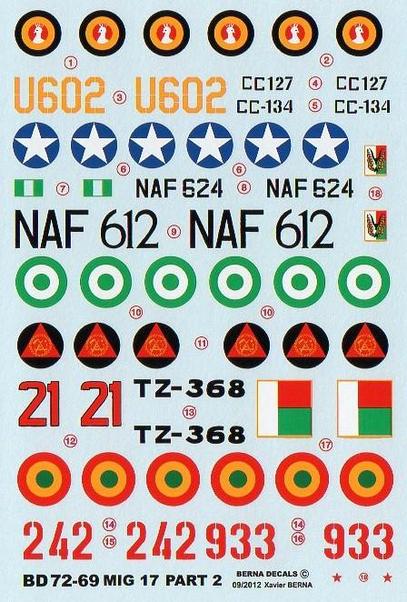 African Air Forces Mikoyan MiG-17 Part 2 BD72-69