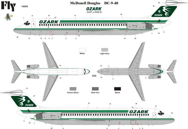 Douglas DC9-40 (Ozark) 14424