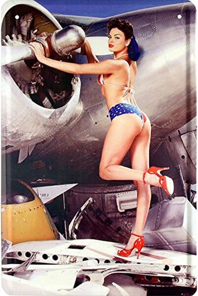 Pin up Girl Bikini US Air Force sexy metal poster metal sign KM-192
