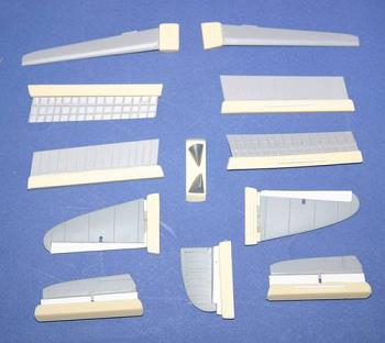 Kawasaki Ki45 Kai Tei Toryu (Nick) Control Surfaces (Hasegawa) 4208