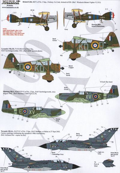 RFC/RAF One Hundred Years of Shiny Two sq.F2B to Tornado GR4 X48109