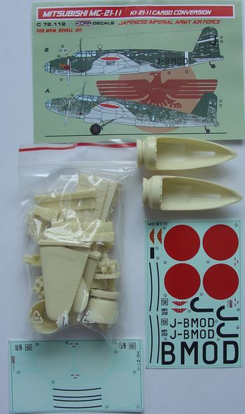 Mitsubishi MC21-II Transport in Japanese service (Rebuild Ki21-II