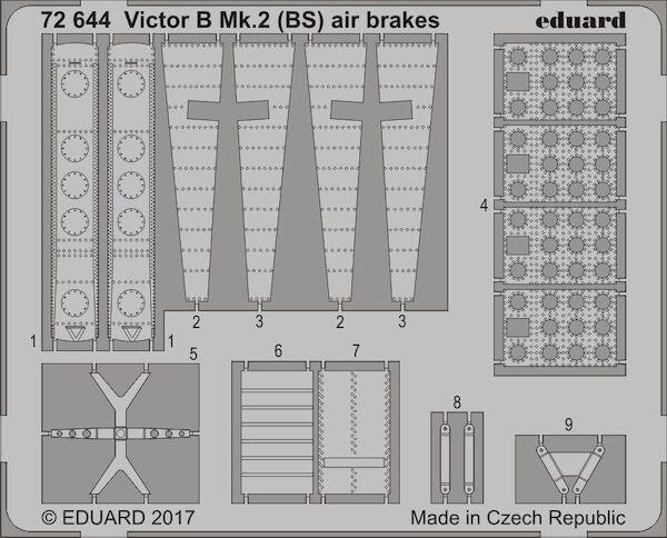 Detailset Victor B MK2 (B2) Air Brakes (Airfix) E72-644