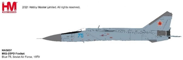 MIG-25PD Foxbat Blue 75, Soviet Air Force, 1979 HA5607