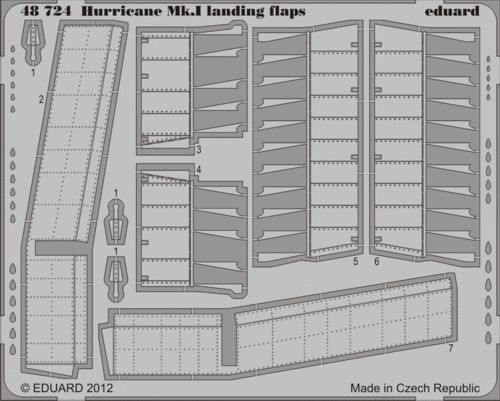Detailset Hawker Hurricane MK1 Landing Flaps (Italeri) E48-724