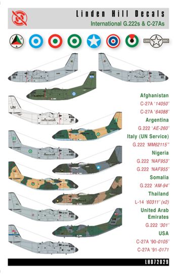 Fiat G222 and C27A Spartan in International Service LHD72029