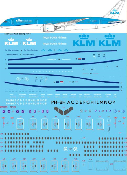 Boeing 787-9 (KLM New Colours) sts44323