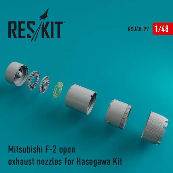 Mitsubishi F2 Open Exhaust Nozzles (Hasegawa) RSU48-0099