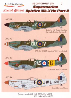 Supermarine Spitfire MKXVIe part 2 (RAF) LD72-007