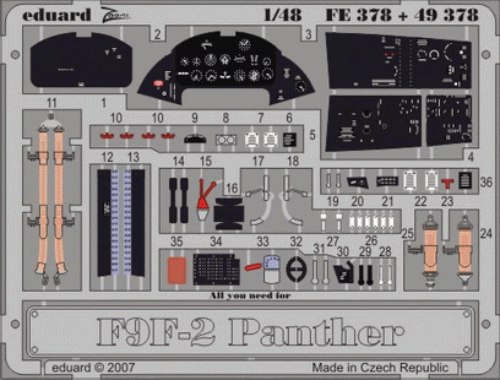 Detailset Grumman F9F-2 Panther self adhesive (Trumpeter) FE378