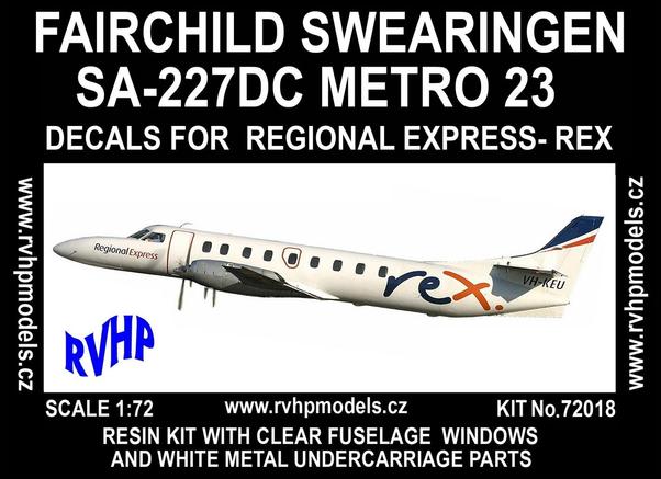 Fairchild Swearingen SA-227DC Metro 23 (Rex) - Reissue RVH72018