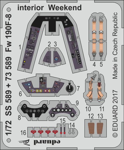 Detailset Focke Wulf FW190F-8 Weekend (Eduard) SS589