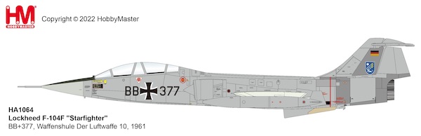 F104F Starfighter BB+377, Waffenshule Der Luftwaffe 10, 1961 HA1064