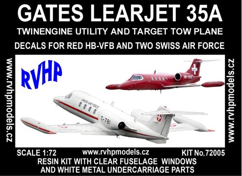 Learjet 35A (Swiss red Cross & Swiss AF) - Reissue! RVH72005