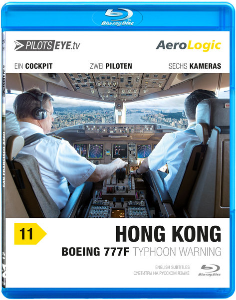 Hong Kong - Boeing 777F - AeroLogic Cargo - Typhoon Warning HKG-BLU