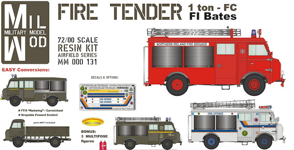 1 ton Fire Tender, FC, FI Bates Land Rover type MM000-131