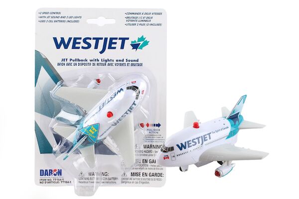 Pullback Plane with Light & Sound (Westjet) TT164-1