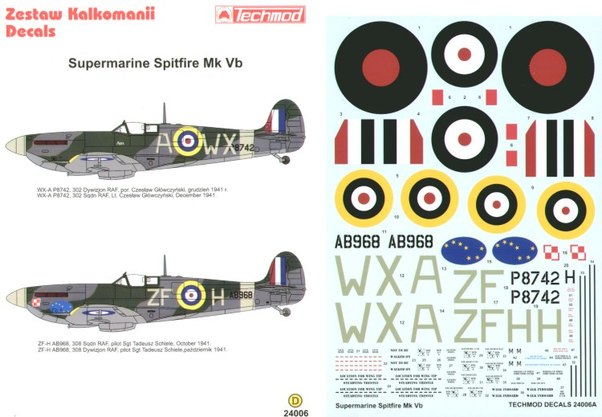 Supermarine Spitfire MKVb (302sq, 306sq) 24006