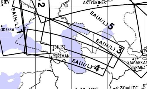 High and Low Altitude Enroute Chart Asia EA(H/L)3/4 EA(H/L)3/4
