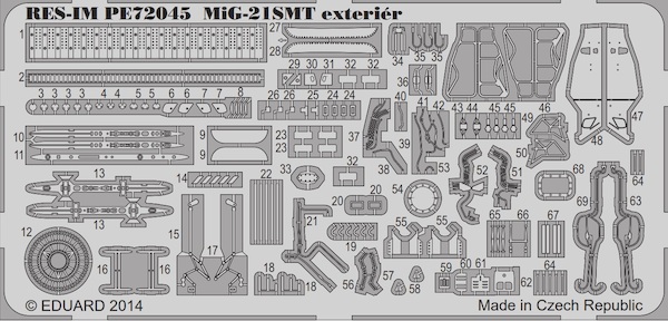 Detailset Mikoyan MiG21SMT Fishbed exterior (RV Models) RESIMPE72045