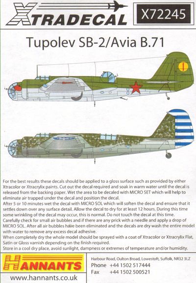 Tupolev SB-2 / Avia B71 X72245