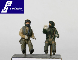 Set of 2 RAF pilots of the 90's seated in a/c 721118
