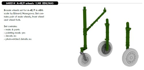 A4E/F Skyhawk wheels (Eduard/Hasegawa) E648214