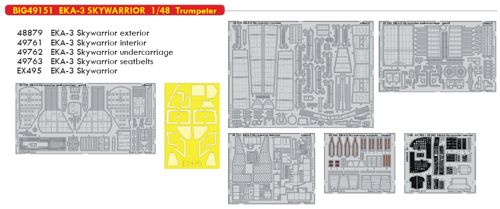 Detailset EKA-3 Skywarrior (Trumpeter) BIG49151