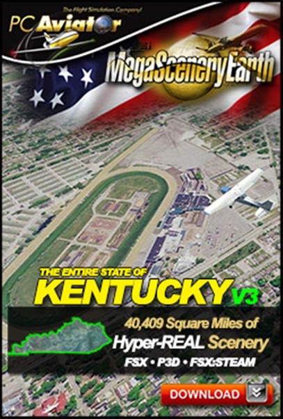 Mega Scenery Earth Version 3, Kentucky (Download version) DL-MSEV3-KY