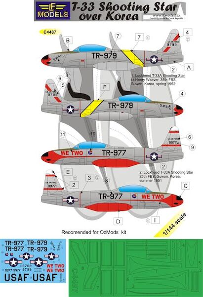 Lockheed T33 Shooting Star over Korea C4487