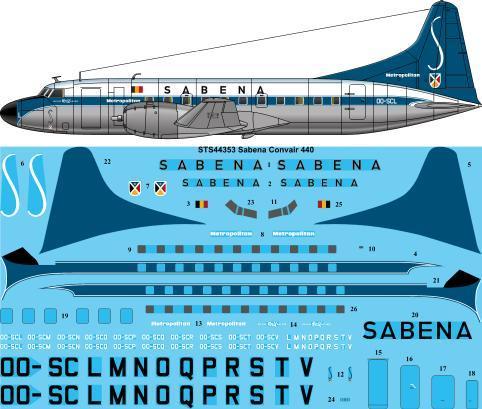 Convair 440 Metropolitan (Sabena) sts44353