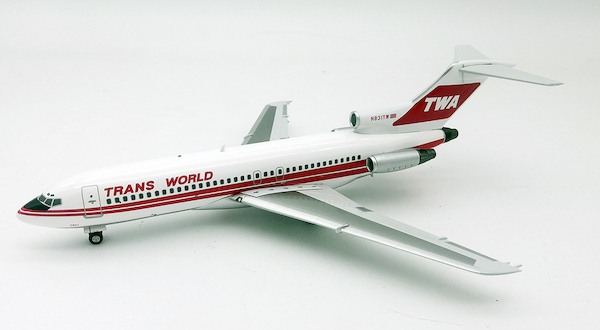 TWA N831TW B727-100 with stand 1:200 INF200 Trans World Airlines 