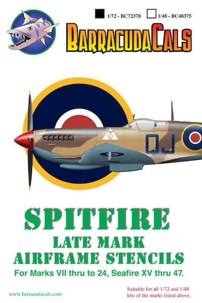 Spitfire late Mark Stencils for Marks VII thru to 24, Seafire XV thru 47 bc72378