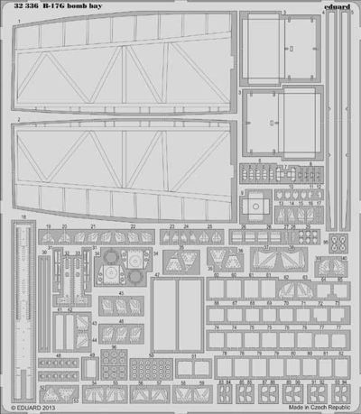 Detailset Boeing B17G Flying Fortress Bomb Bay (HK Models) E32-336