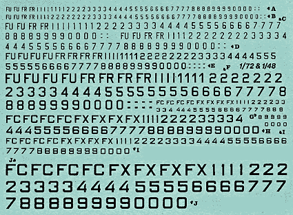 Belgian Numbers and codes (Black) D7203B