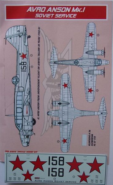 Avro Anson MK1 (Soviet Service) dec72148