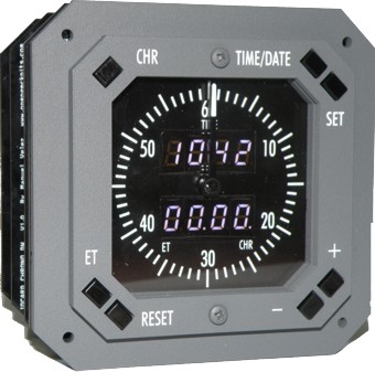 B737 Chronometer white digits. 2M31